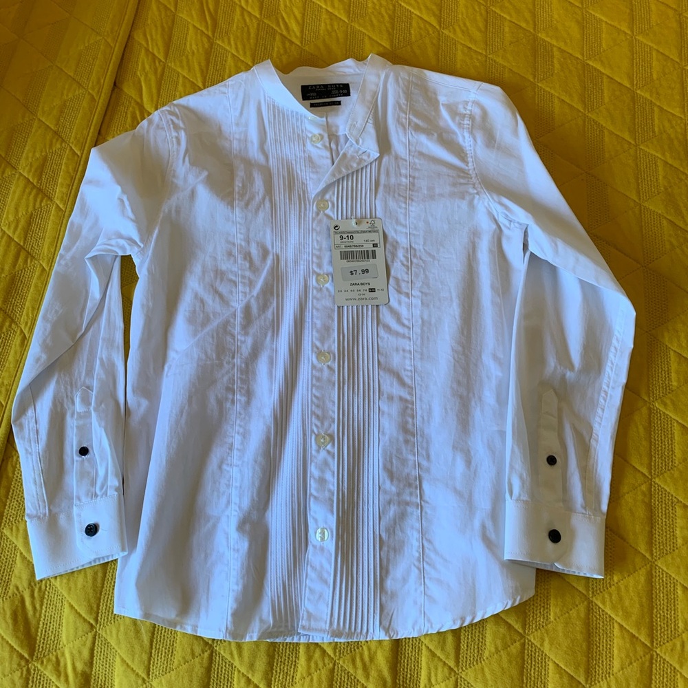 Zara Boys tuxedo front button down size 9/10